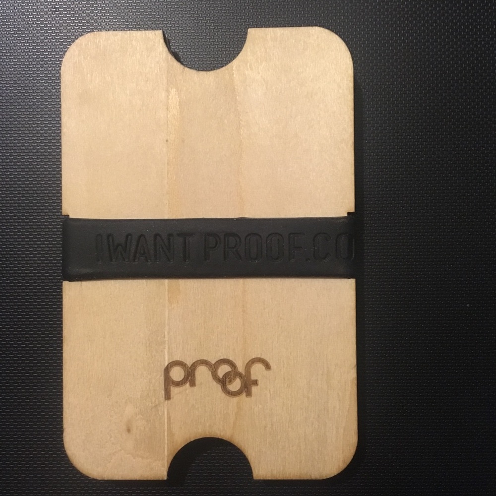 Wooden slab wallet. It floats! - Picture 5 of 6